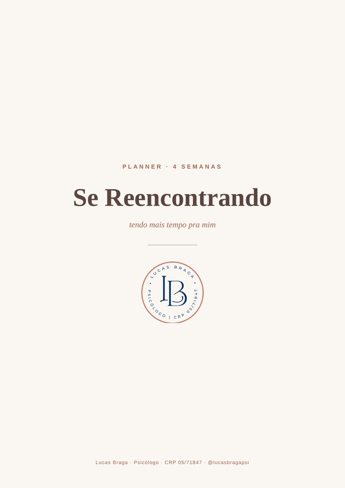 Capa do planner Se Reencontrando