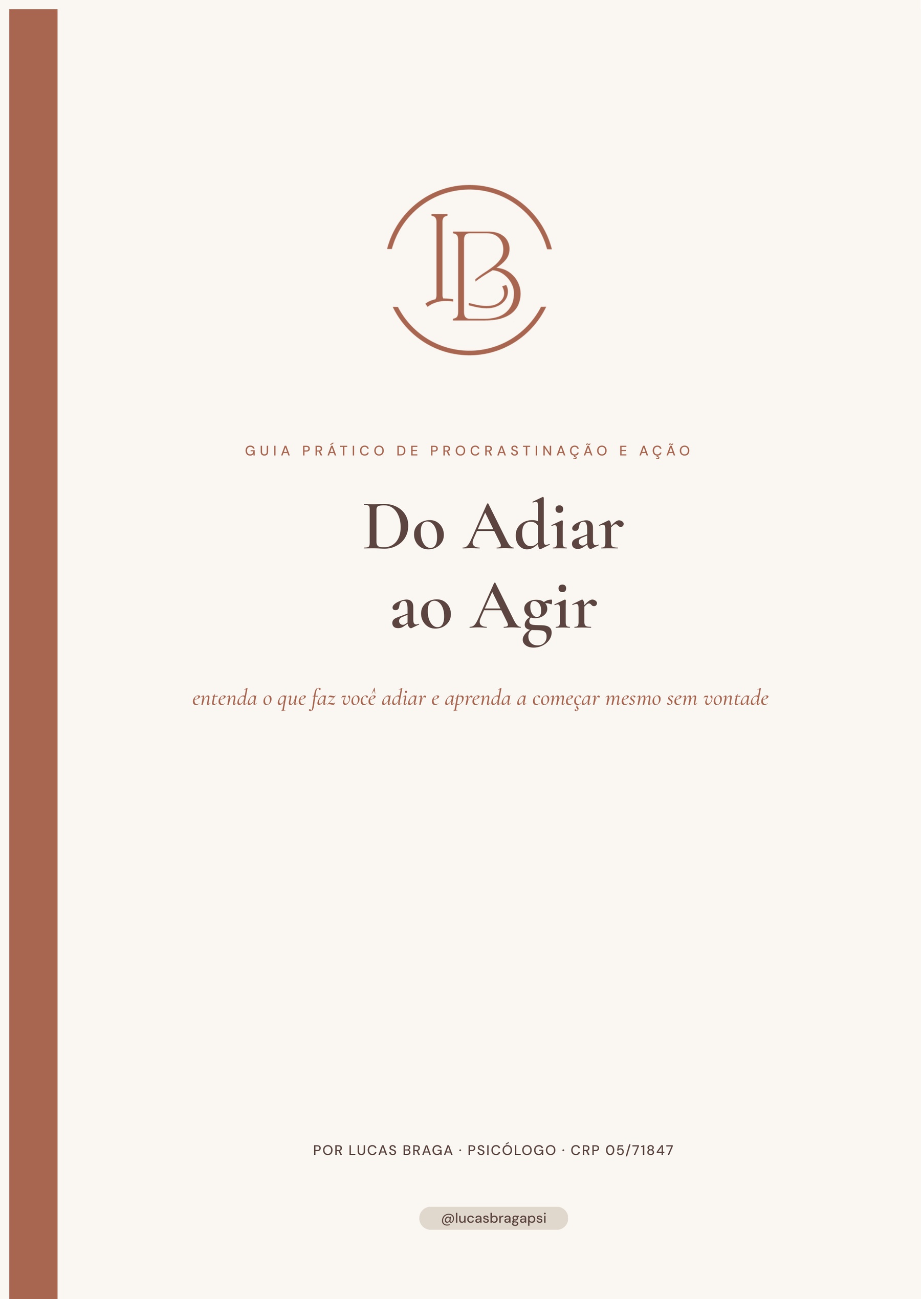 Capa do guia Do Adiar ao Agir